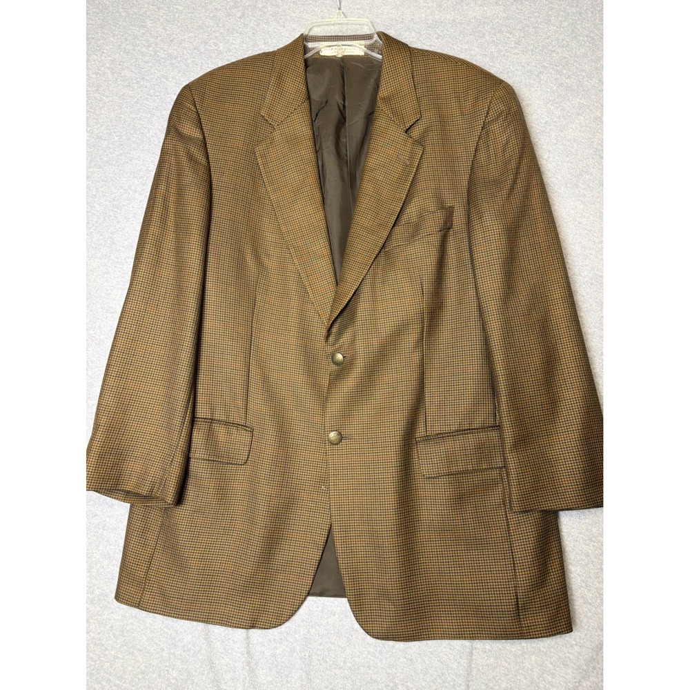 John W. Nordstrom Cashmere Blazer Vitale Barberis Canonico Brown Houndstooth